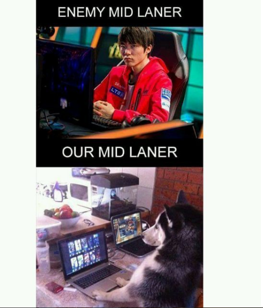 enemy mid laner vs our mid laner