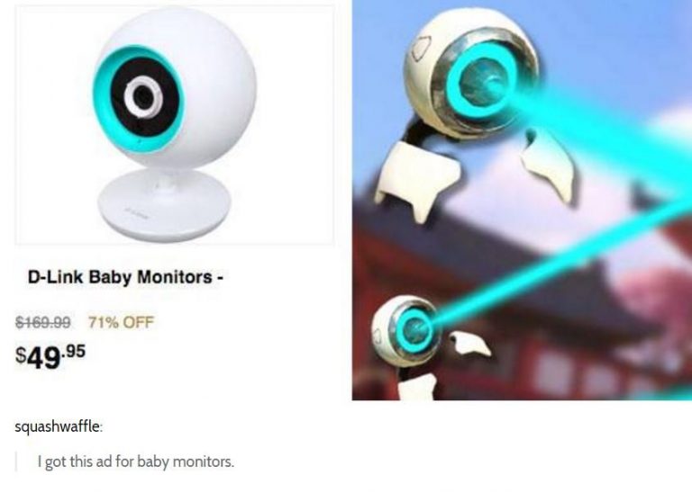 I got this ad for baby monitors.