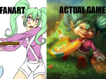 fanart vs actual game