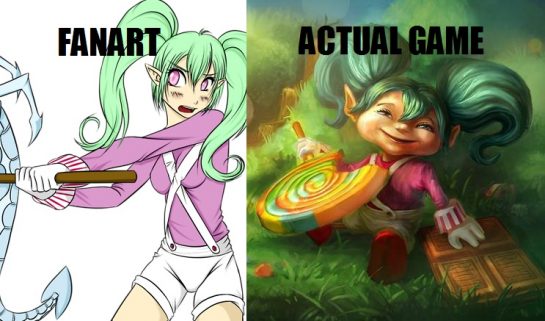 fanart vs actual game