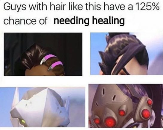 guys with hair like this have a 125% chance of needing healing