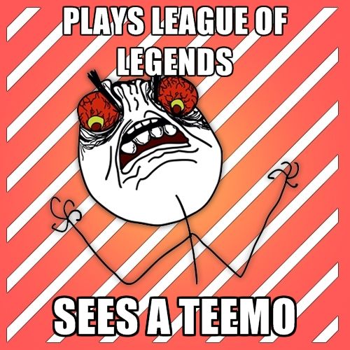 plays league of legends sees a teemo