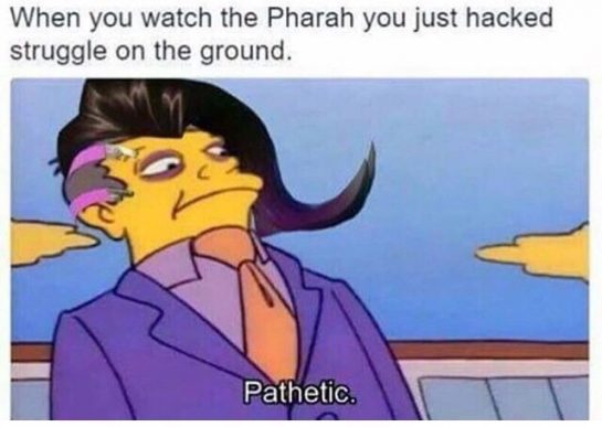 when you watch the Pharah you just hacked struggle on the ground
